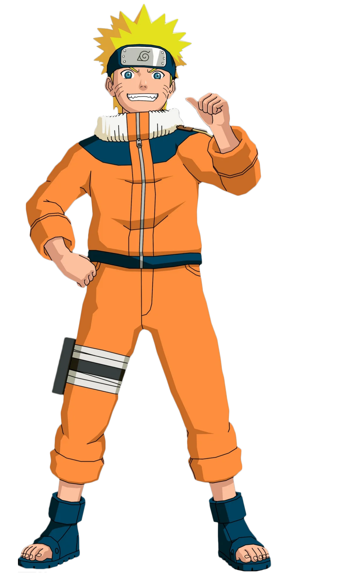 Young Naruto standing PNG Image